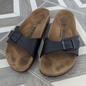 Birkenstock Madrid Black One Strap Sandals Size 36